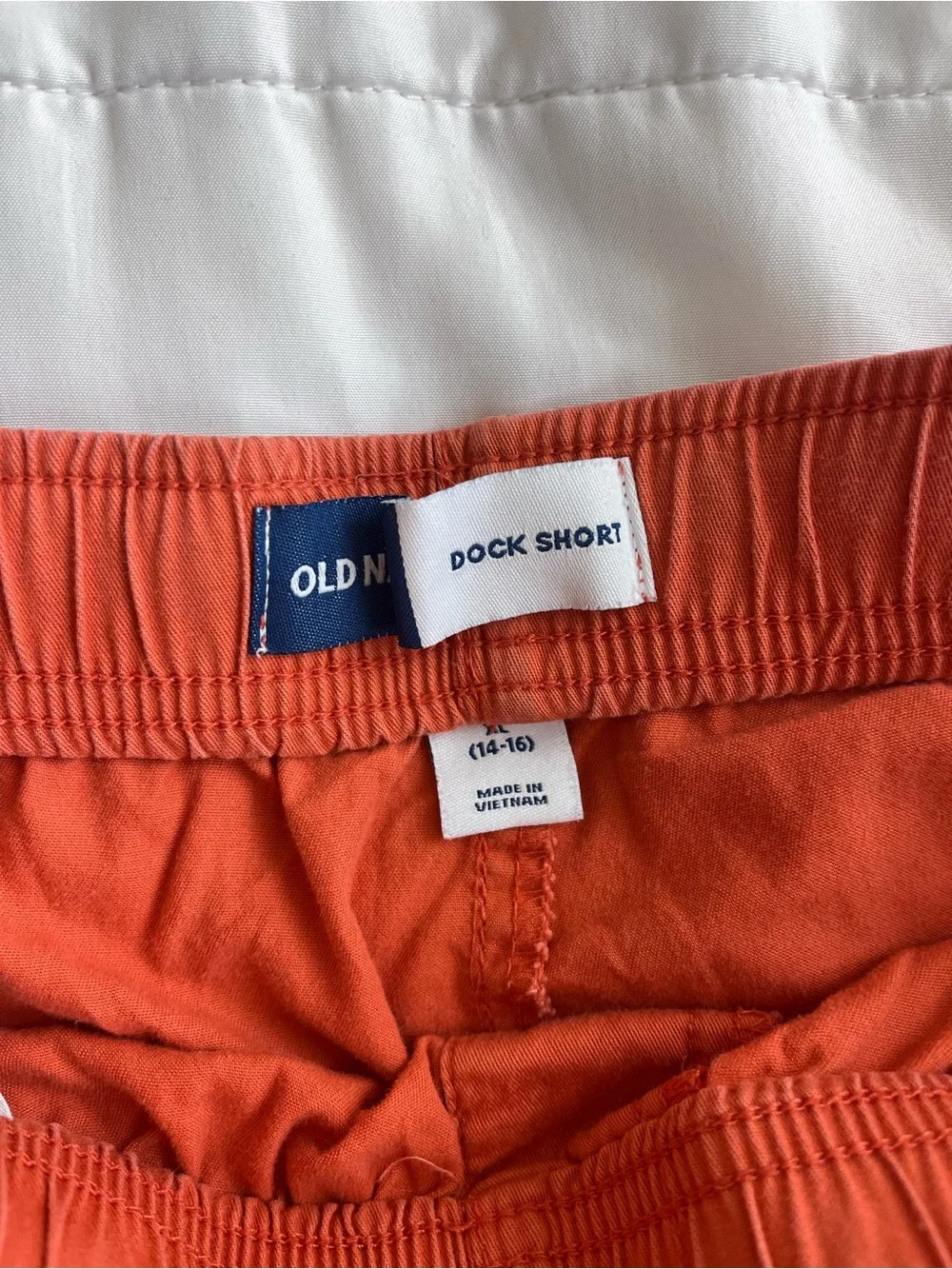 old navy boys red orange Drawstring shorts
